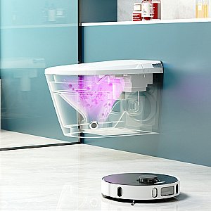 Унитаз подвесной с биде и инсталляцией Abber Bequem AC1119S-AC0101P2 белый, с крышкой микролифт купить в интернет-магазине Sanbest