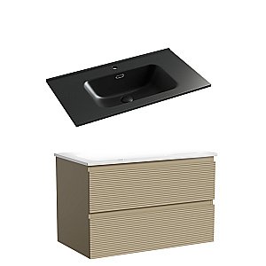 Тумба с раковиной Sancos FOLK FL80CP/CN7005MB 80 капучино для ванной в интернет-магазине Sanbest