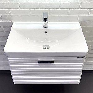 Тумба с раковиной Comforty Танжер 70 00-00019565 белая матовая для ванной в интернет-магазине Sanbest