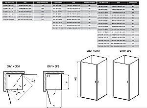 Душевой уголок Ravak Chrome CRV1+CPS 90х100 профиль сатин/стекло прозрачное купить в интернет-магазине Sanbest