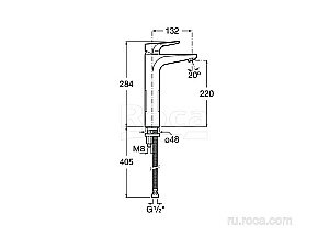 Смеситель для раковины Roca Atlas 5A3790C0M купить в интернет-магазине сантехники Sanbest
