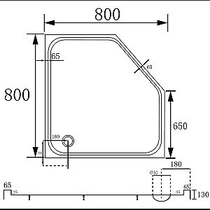 Душевой поддон Abber 80х80 AD3B080 белый купить в интернет-магазине Sanbest