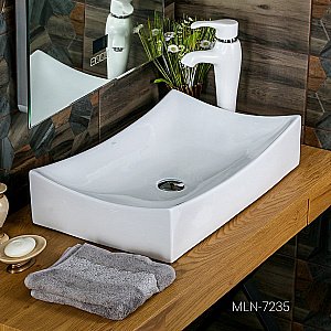 Раковина Melana 7235 7235-805 белая купить в интернет-магазине Sanbest