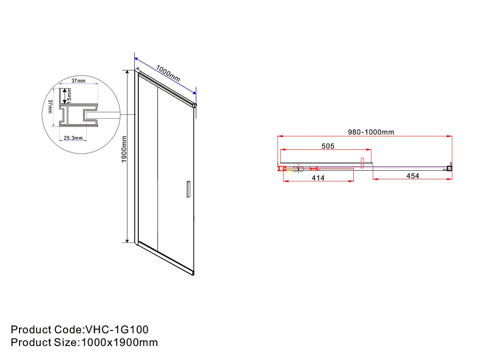 Душевой уголок Vincea Garda 120x100 стекло прозрачное/профиль хром купить в интернет-магазине Sanbest