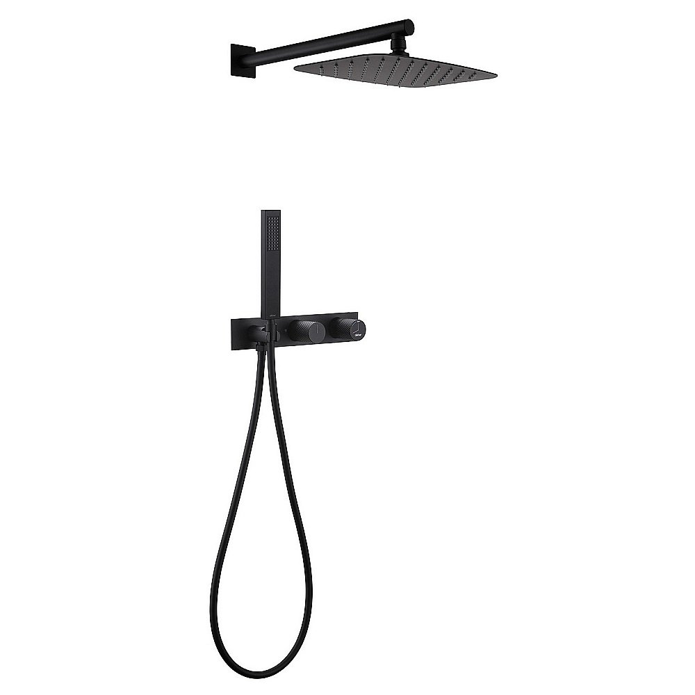 Душевая система Abber Rund AF8718B черная матовая купить в интернет-магазине сантехники Sanbest