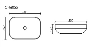 Раковина Ceramica Nova Element 50 CN6055 белая купить в интернет-магазине Sanbest