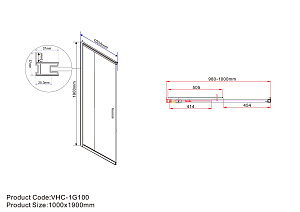 Душевой уголок Vincea Garda 120x100 стекло прозрачное/профиль хром купить в интернет-магазине Sanbest