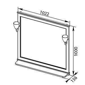Зеркало Aquanet Валенса 100 белое в ванную от интернет-магазине сантехники Sanbest