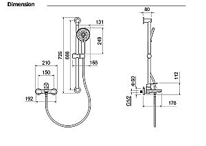 Смеситель для ванны Aquatek Лугано AQ1748BGM оружейная сталь купить в интернет-магазине сантехники Sanbest