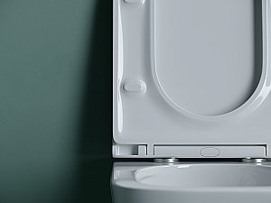 Унитаз подвесной Ceramica Nova Union CN4009T белый, с крышкой микролифт, безободковый, слив-торнадо купить в интернет-магазине Sanbest