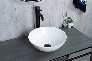 Раковина накладная Gid 9081W белая купить в интернет-магазине Sanbest