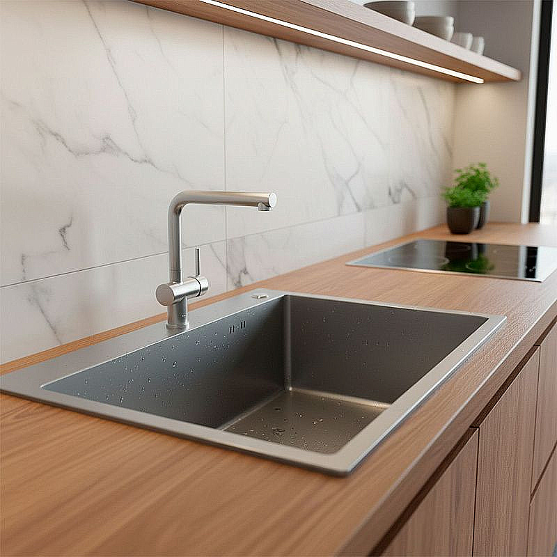 Кухонная мойка Azario Nicole 60х50 AZG6050H серебро соты купить в интернет-магазине сантехники Sanbest