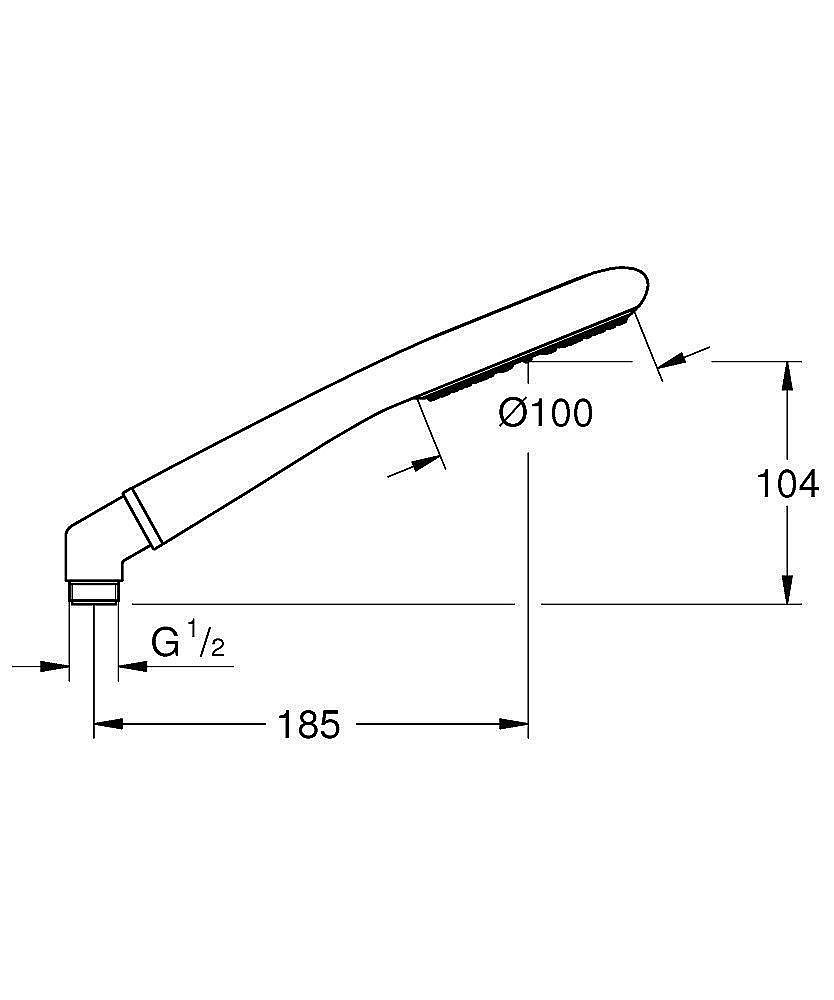 Душевая лейка Grohe Rainshower Icon 100 27375000 купить в интернет-магазине сантехники Sanbest