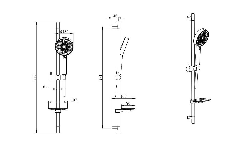 Душевой гарнитур Aquatek AQ2031MB черный матовый купить в интернет-магазине сантехники Sanbest