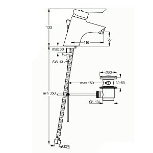 Смеситель для биде Ideal Standard Ceraplus B8206AA купить в интернет-магазине сантехники Sanbest