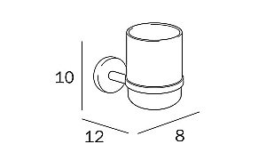 Стакан Inda Forum A36100CR21 хром купить в интернет-магазине сантехники Sanbest