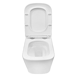 Унитаз подвесной Azario Armonia AZ-2403 белый, безободковый, с крышкой микролифт, слив торнадо купить в интернет-магазине Sanbest