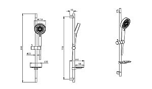 Душевой гарнитур Aquatek AQ2031MB черный матовый купить в интернет-магазине сантехники Sanbest