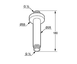 Держатель верхнего душа Kludi A-QA 665159100 купить в интернет-магазине сантехники Sanbest