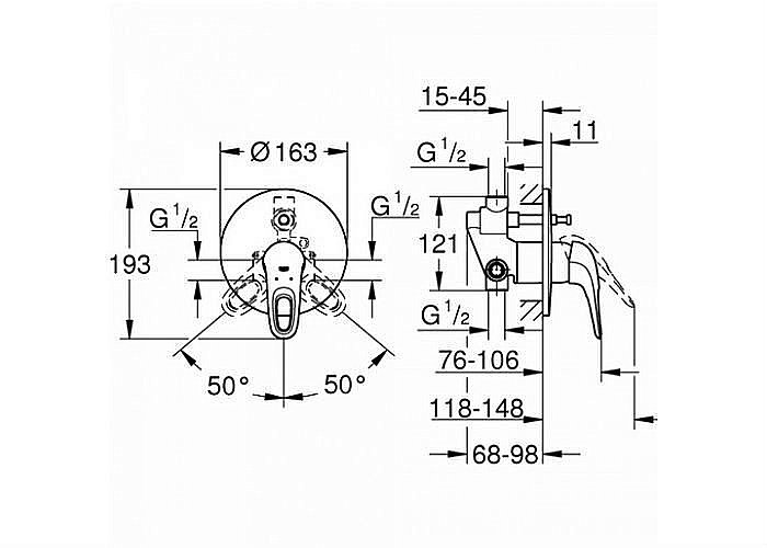 Смеситель для душа Grohe Eurostyle New 23730003 купить в интернет-магазине сантехники Sanbest