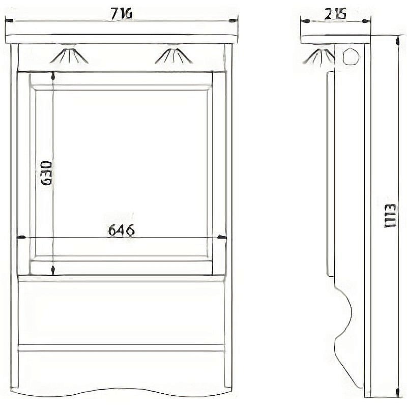 Зеркальный шкаф Migliore Bella 72 Noce купить в интернет-магазине сантехники Sanbest