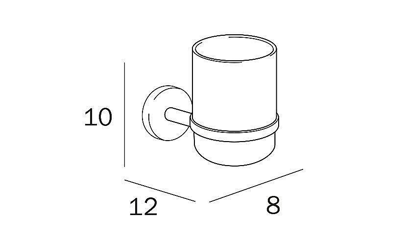 Стакан Inda Forum A36100CR21 хром купить в интернет-магазине сантехники Sanbest