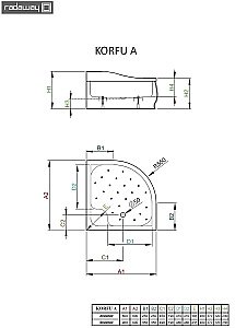 Душевой поддон Radaway Korfu A 4S88400-03 80x80 белый купить в интернет-магазине Sanbest