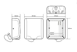 Автоматическая сушилка для рук Bemeta Hotel 924224121 нержавеющая сталь купить в интернет-магазине сантехники Sanbest