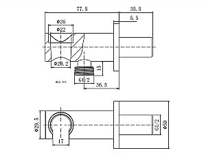 Шланговое подключение Aquatek AQ2455CR хром купить в интернет-магазине сантехники Sanbest