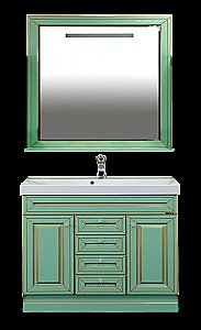 Зеркало Misty Vena 89x100 салатовая/ патина в ванную от интернет-магазине сантехники Sanbest