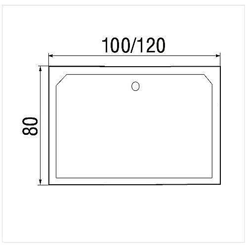 Душевой поддон River Wemor S 120x80 белый купить в интернет-магазине Sanbest