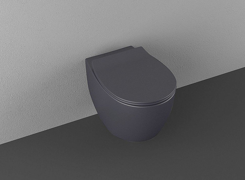 Унитаз подвесной Isvea Sentimenti Neo 10AR02010SV-2C антрацит матовый, безободковый купить в интернет-магазине Sanbest