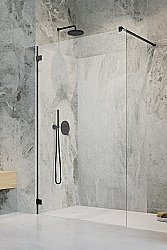 Душевое ограждение Radaway Essenza Pro Black Walk-in 65 10103065-54-01 стекло прозрачное/профиль черный матовый купить в интернет-магазине Sanbest