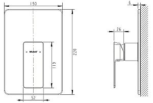 Смеситель для душа Bravat PHILLIS PB856101CP-ENG купить в интернет-магазине сантехники Sanbest