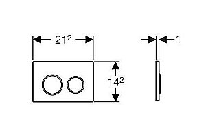 Кнопка для инсталляции Geberit Omega20 115.085.KK.1 белый/золото купить в интернет-магазине сантехники Sanbest