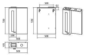Зеркало со шкафом Misty Урал 50 Э-Ура-04050-021Л белый в ванную от интернет-магазине сантехники Sanbest