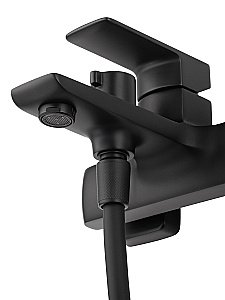 Смеситель для ванны с душем WONZON & WOGHAND EDGE, Черный матовый (WW-88639003A-MB) купить в интернет-магазине сантехники Sanbest