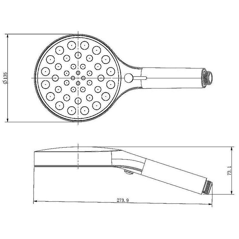 Комплект верхнего и ручного душа Vincea Inspire VSHH-3I2AHCH хром купить в интернет-магазине сантехники Sanbest