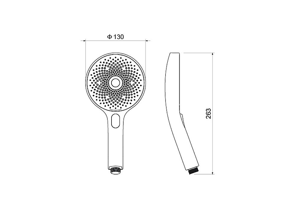 Душевая лейка Aquatek AQ2007MB черный матовый купить в интернет-магазине сантехники Sanbest