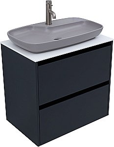 Тумба с раковиной Allen Brau Activity 70 1.34003.AM антрацит матовый/черный брашированный для ванной в интернет-магазине Sanbest