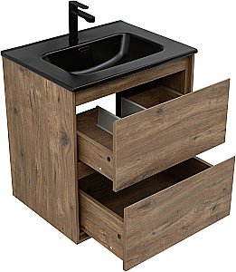 Тумба с раковиной Aquanet Милан 336377/329253 60 дуб рустикальный для ванной в интернет-магазине Sanbest