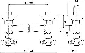 Смеситель для душа Rav-Slezak Morava Retro MK580.5Z золото купить в интернет-магазине сантехники Sanbest