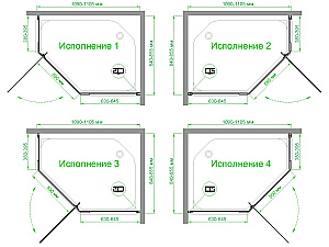 Душевой уголок Royal Bath RB 1185TR-C-CH 85х110 стекло матовое/профиль хром купить в интернет-магазине Sanbest