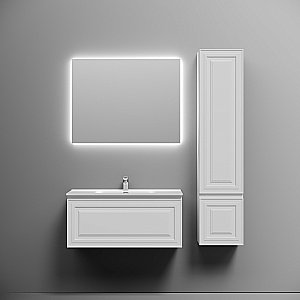 Тумба с раковиной Sancos Very 90 VR90W белая матовая для ванной в интернет-магазине Sanbest