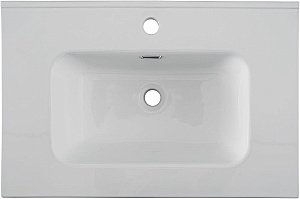 Тумба с раковиной Aquanet Вега 70 344122+330430 белая глянцевая для ванной в интернет-магазине Sanbest