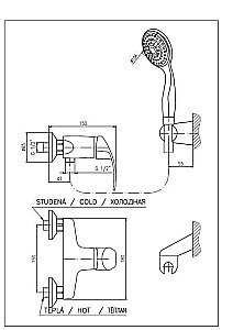 Смеситель для душа RAV-SLEZAK MISSISSIPPI MS081.5/2 купить в интернет-магазине сантехники Sanbest