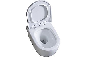 Унитаз подвесной Art&Max VERONA AM012CHRT/SC белый, с сиденьем микролифт, безободковый купить в интернет-магазине Sanbest