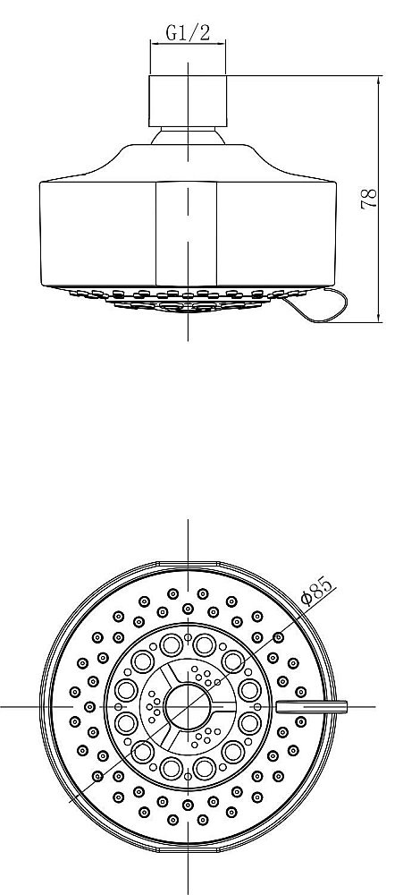Верхний душ Lemark LM8041C купить в интернет-магазине сантехники Sanbest