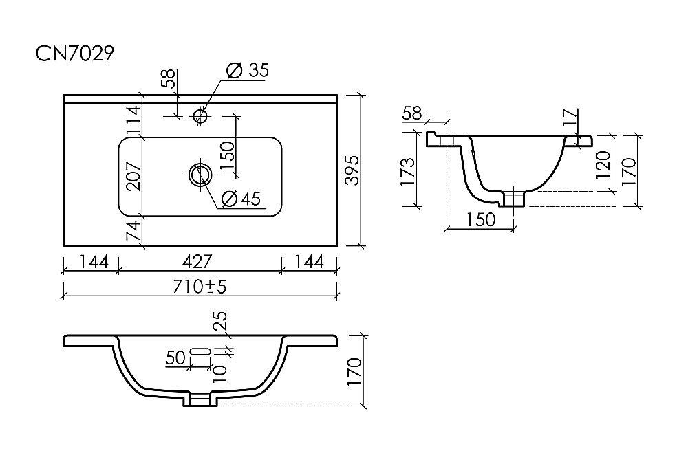 Раковина Ceramica Nova Compact CN7029 белая купить в интернет-магазине Sanbest