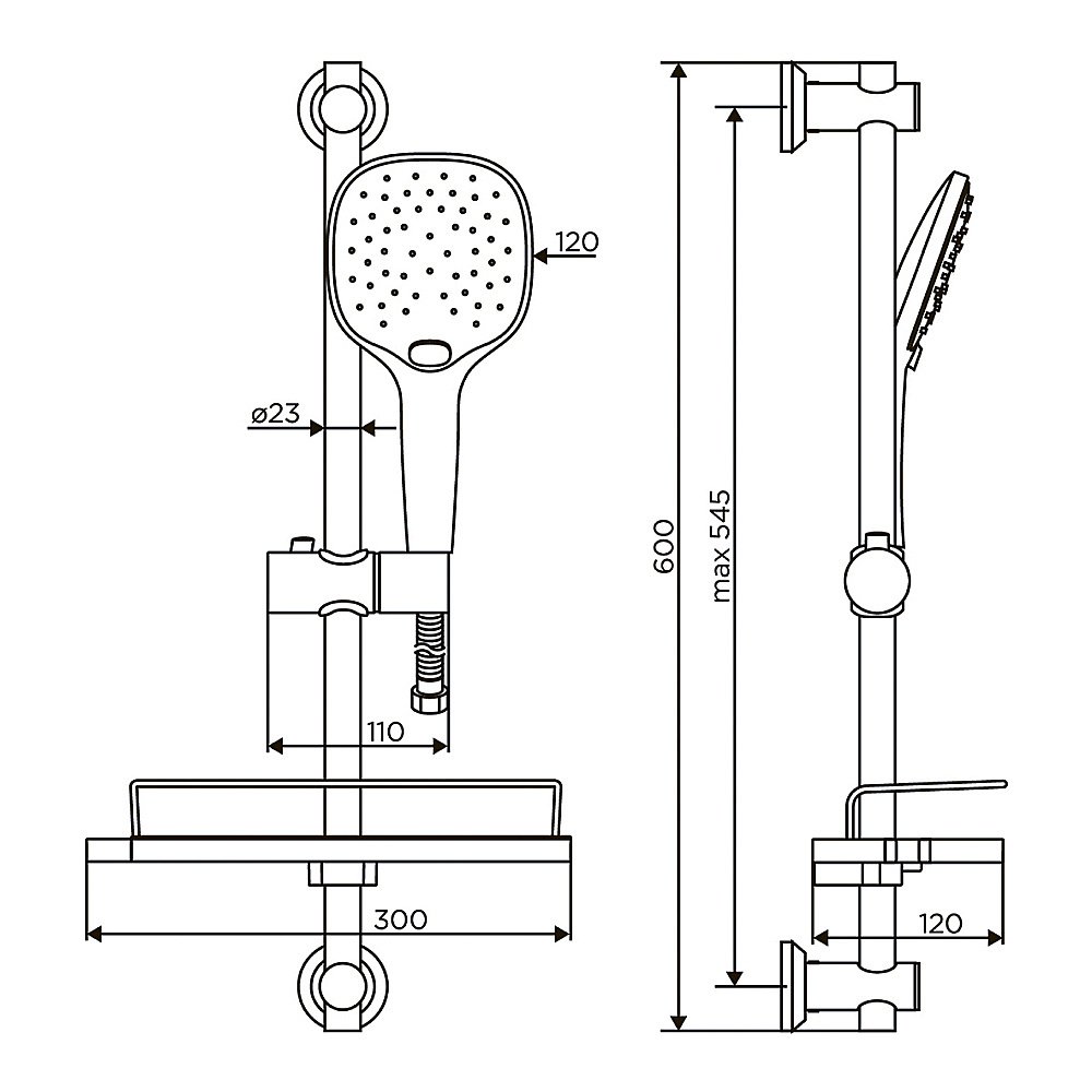 Душевой гарнитур Dorff Prime D0140000 хром купить в интернет-магазине сантехники Sanbest